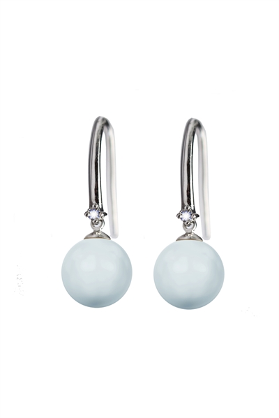 Pearlie øreringe med "Crystal Pastel Blue" perler