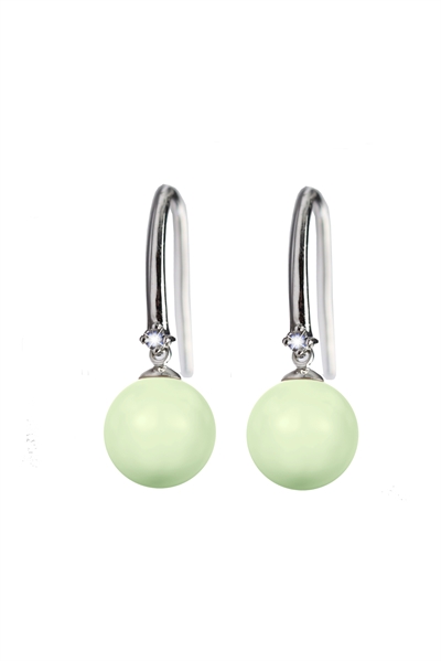Pearlie øreringe med "Crystal Pastel Green" perle