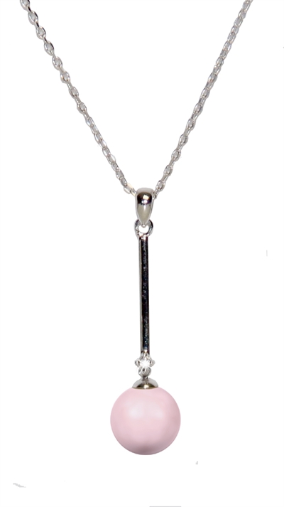 Pearlie halskæde lyserød pastel