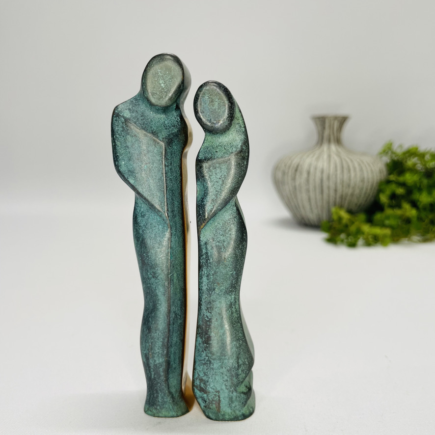 Par - skulptur i ægte bronze