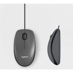 Logitech M100 Optisk Kabling Sort