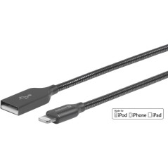 eSTUFF Lightning Cable MFI 0,5m Steel
