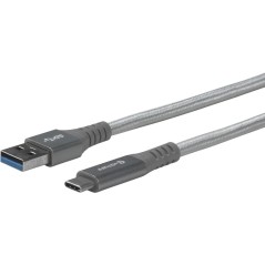 eSTUFF USB-C - A Cable 1m Grey
