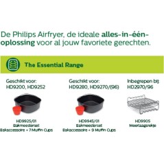 Philips Essential HD9270 Airfryer XL Airfryer 2kW Sort