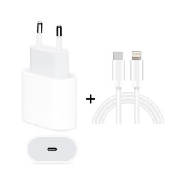 20W USB-C Hurtig oplader til iPhone ( Lightning ) - 1 meter