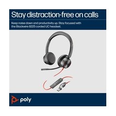Poly Blackwire 8225 Kablet Hovedtelefoner Sort