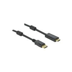 DeLOCK Video/audiokabel DisplayPort / HDMI 2m Sort