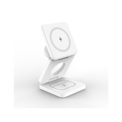 30W 3 i 1 Trådløs Qi1 Oplader - Hvid