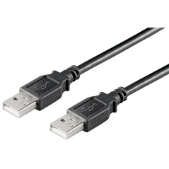 MicroConnect USB2.0 A-A 0,5m M-M, Black