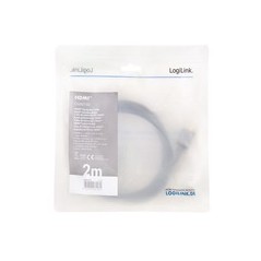 LogiLink HDMI han - HDMI han 2 m Grå, sort