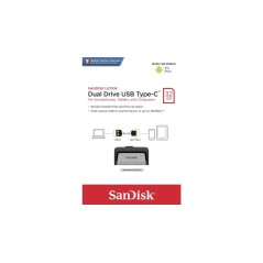 SanDisk Ultra Dual 32GB USB 3.1 / USB-C USB stick Grå