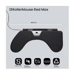 Contour RollerMouse Red Max Sort Rød Central pegeenhed