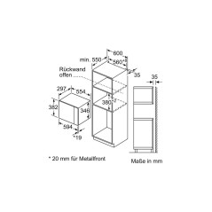 Bosch Serie | 6 Mikrobølgeovn Til indbygning 800W 20liter Hvid