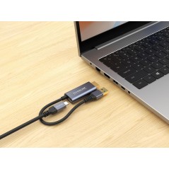Vivolink HDMI & USB-A to USB-C Adapter