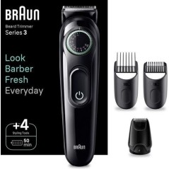 Braun BeardTrimmer 3 BT3421 Trimmer Sort Grøn