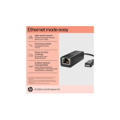 HP Netværksadapter USB-C 1Gbps Kabling