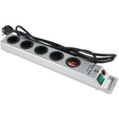 brennenstuhl Super-Solid Line Stikdåse 5-stik Sølv 2.5m