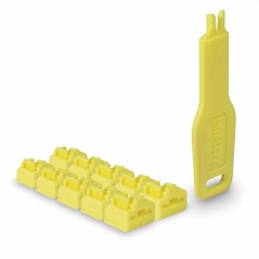 Lindy RJ45 Port Locks Yellow, 10x +