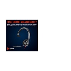 Poly Blackwire 3310 Kablet Headset Sort