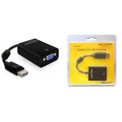 Delock Adapter Displayport male VGA 15 pin female VGA-adapter 12.5cm
