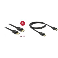 Delock DisplayPort kabel 1m Sort