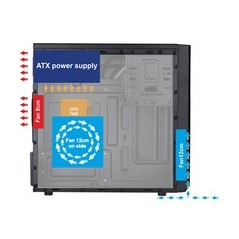 Akyga AK17BK Tower Micro ATX Sort