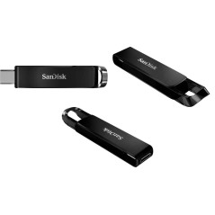 SanDisk Ultra 128GB USB 3.1 Gen 1 / USB-C USB stick Sort