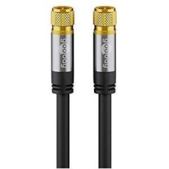 goobay Antennekabel Firelagsskjold 2m Sort Sort