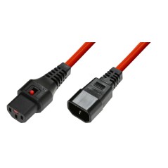 MicroConnect Powercord C13 IEC Lock - C14