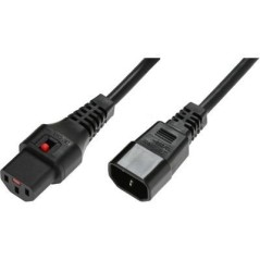 MicroConnect Powercord C13 IEC Lock - C14