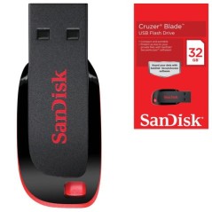 SanDisk Cruzer Blade 32GB USB 2.0 USB stick Sort Rød