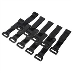 LogiLink Wire Strap Set with Velcro 15cm Sort