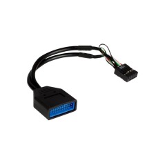 Inter-Tech USB 3.0 USB intern adapter 15cm Sort