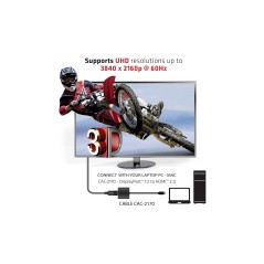 Club 3D CAC-2170 Mini DisplayPort 1.2 til HDMI 2.0 adapter Sort