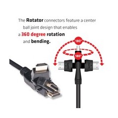 Club 3D CAC-1360 HDMI 2.0 roterende kabel 2m sort
