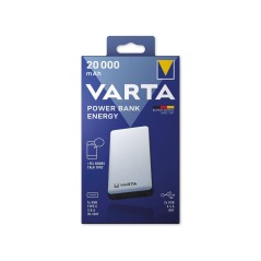 Varta Energy Powerbank 20000mAh 15Watt 2xUSB-A 1xUSB-C Hvid