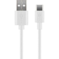 goobay USB 2.0 USB Type-C kabel 1m Hvid