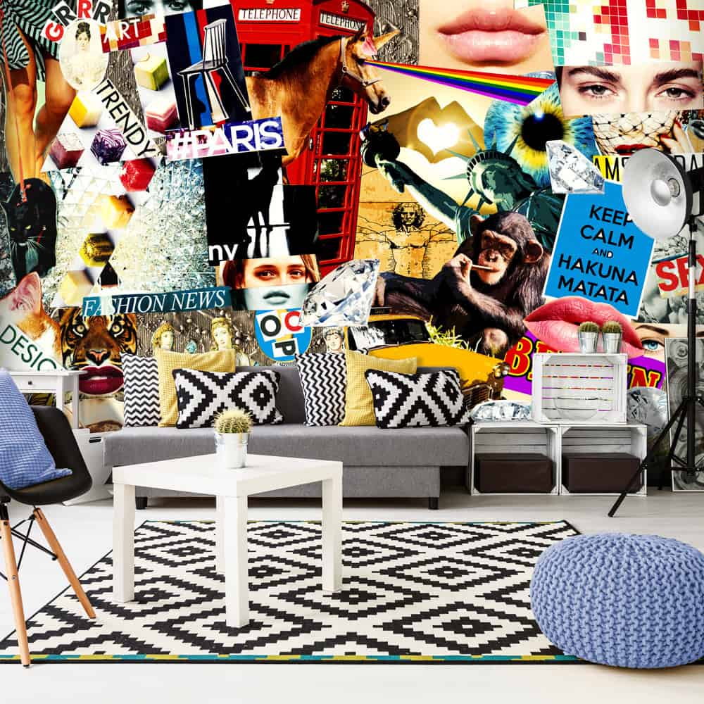 Fototapet Scraps of Modernity (ekstra stor)