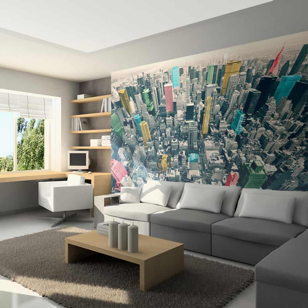 Fototapet New Yorks farverige refleksioner