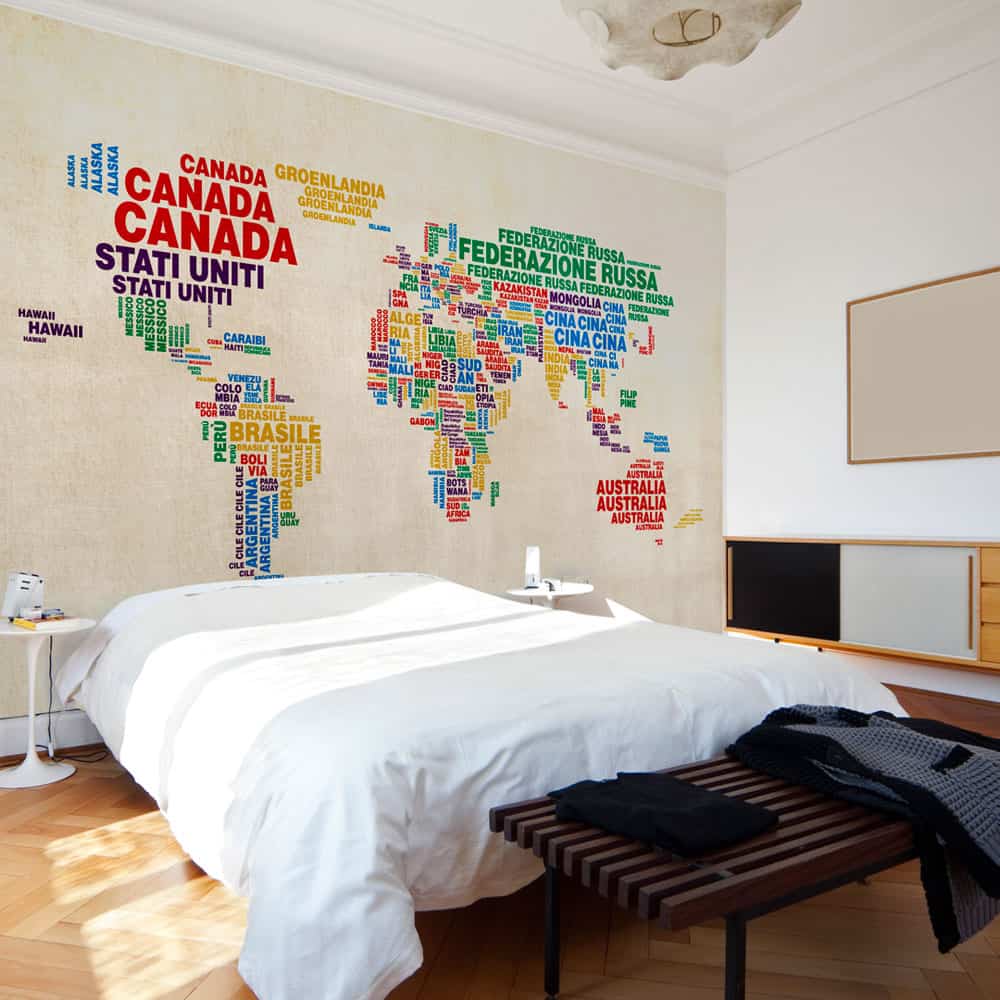 Fototapet World map (Italian)