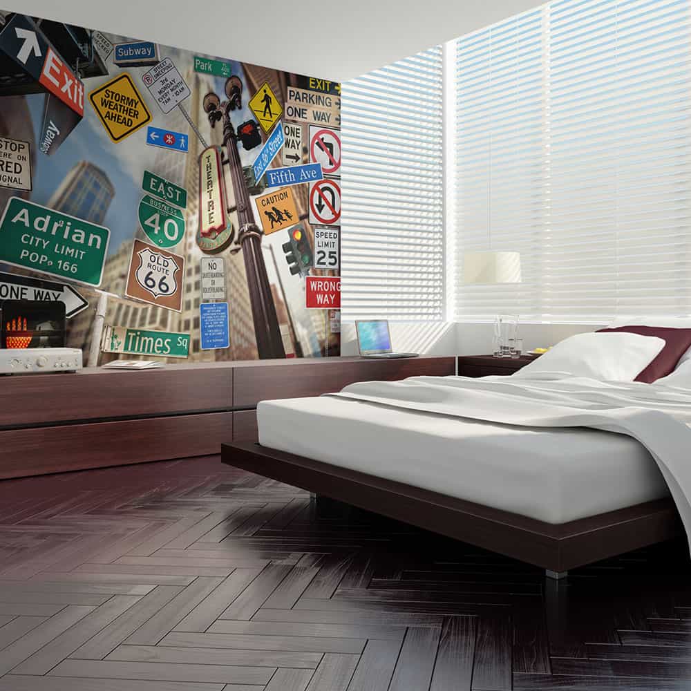 Fototapet New York signposts