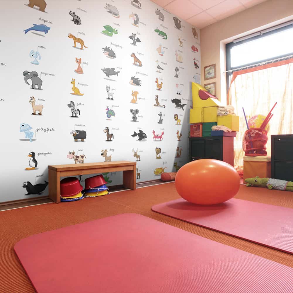 Fototapet Learning by playing (animals)