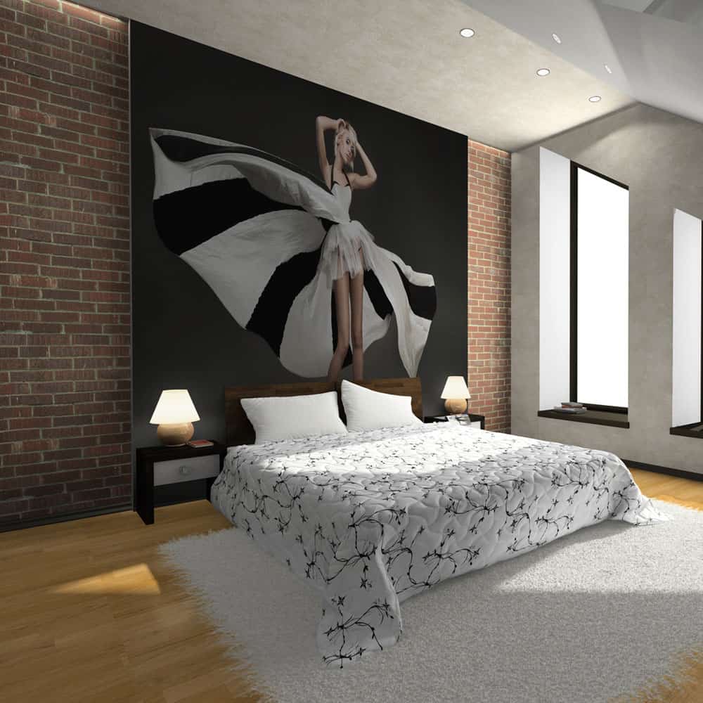 Fototapet Smuk blondine i fantastisk kjole