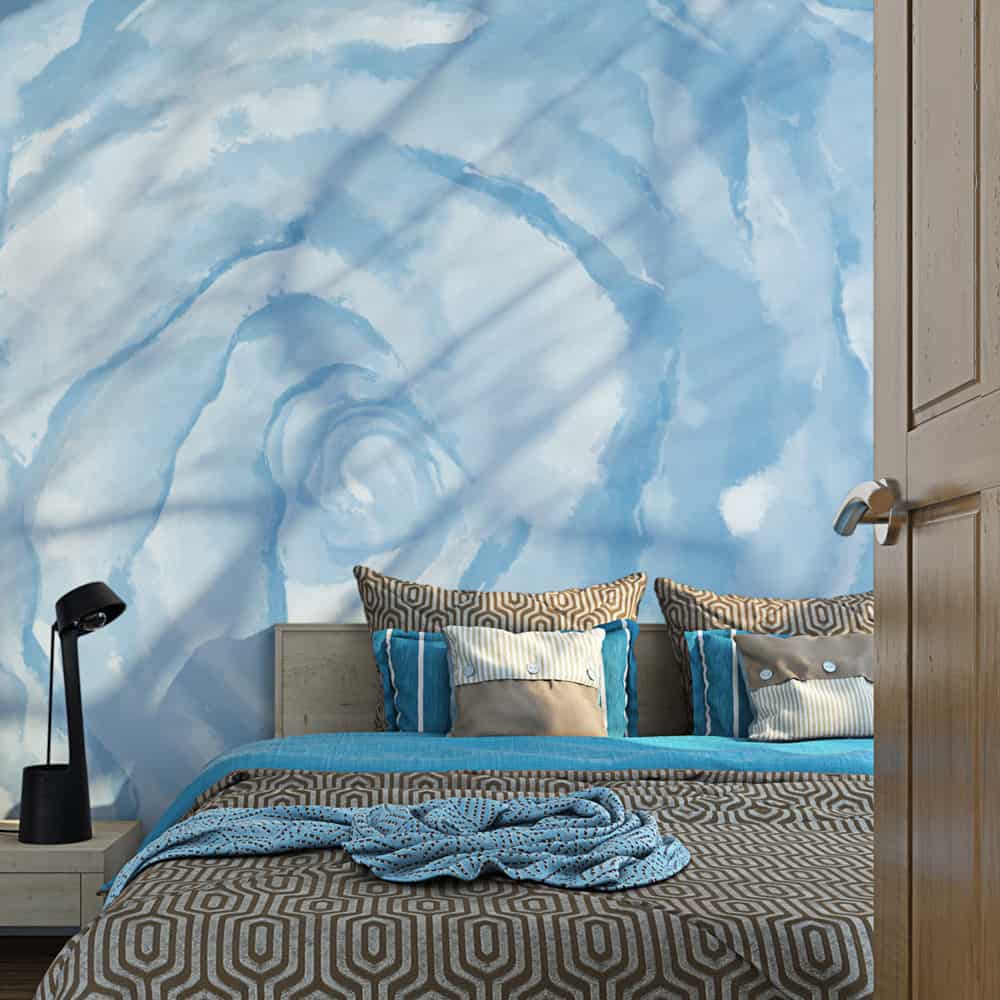 Fototapet rose (blue)