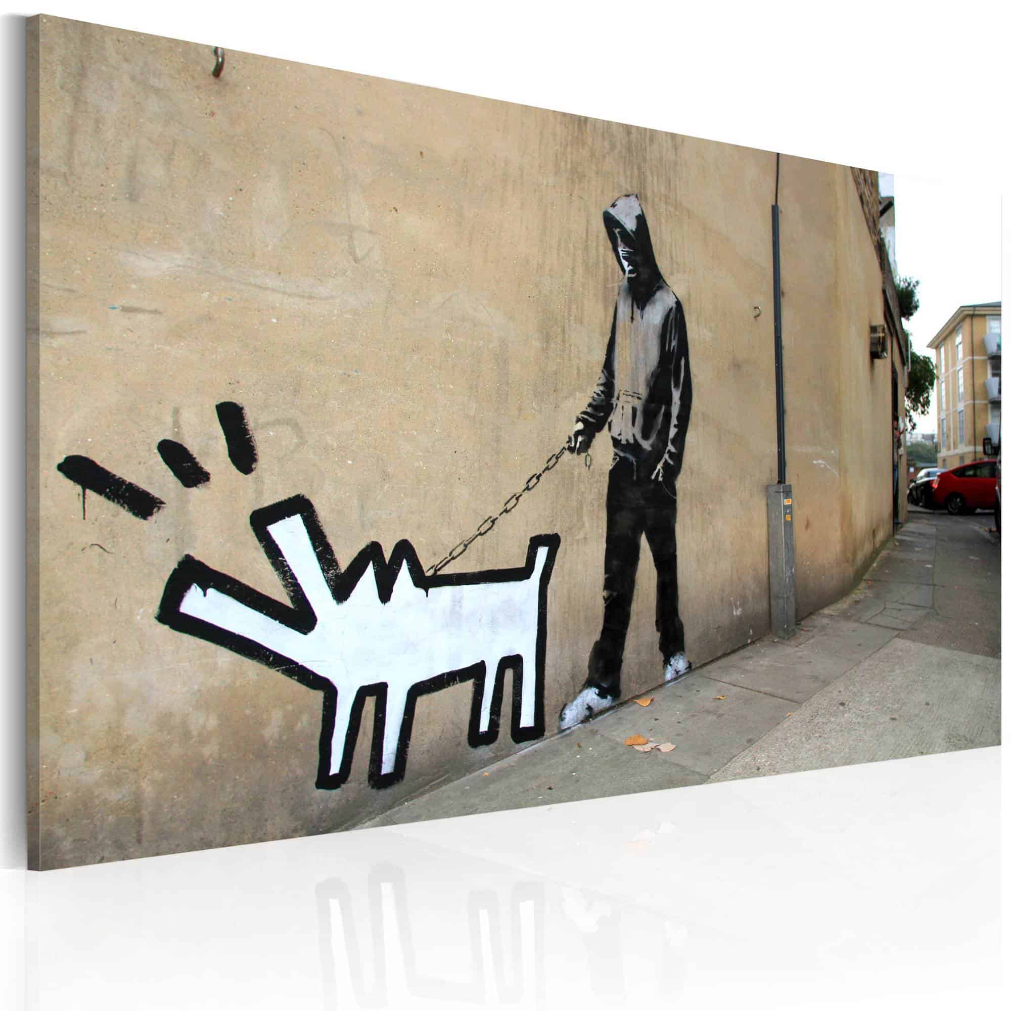Lærredstryk Barking dog (Banksy)