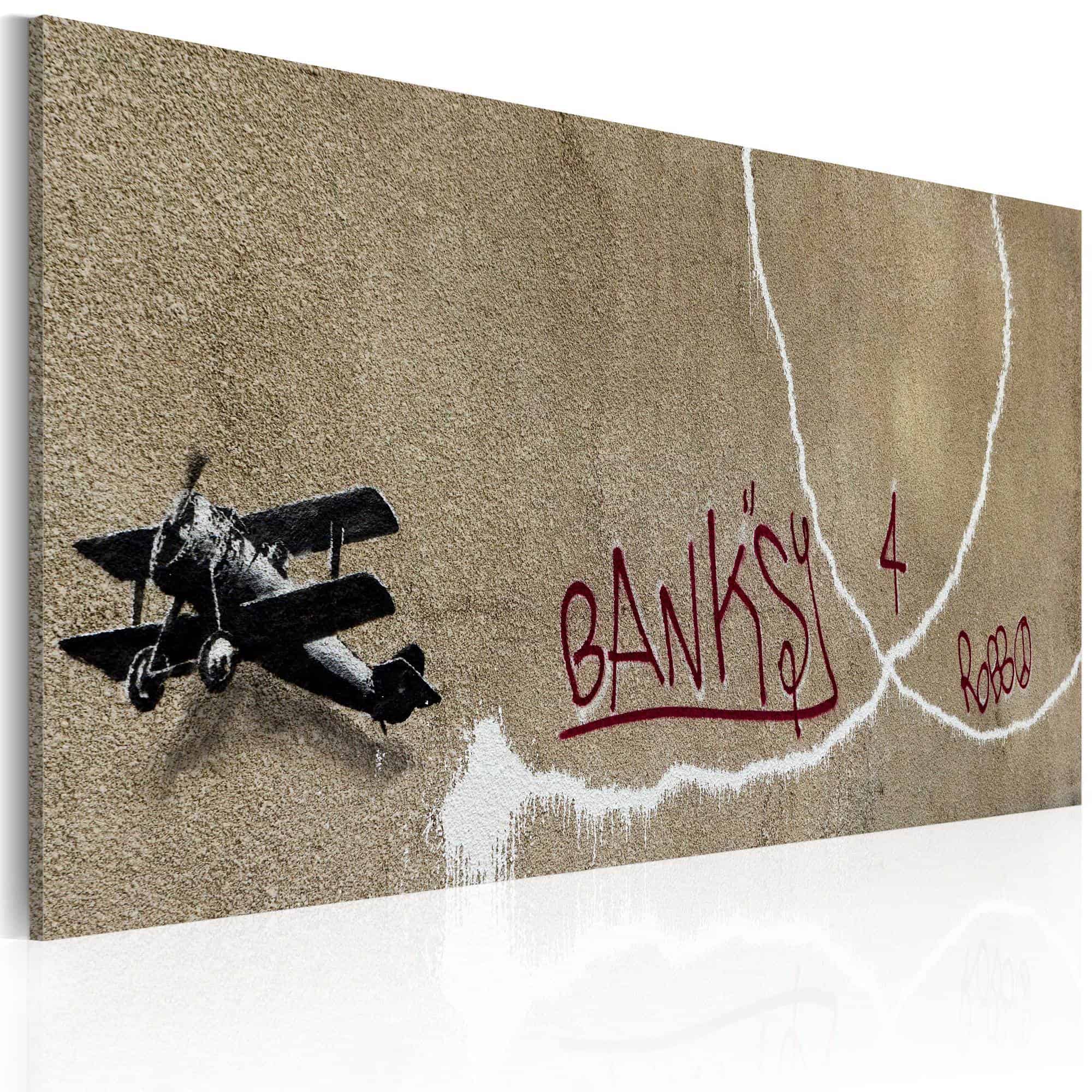 Lærredstryk Love plane (Banksy)