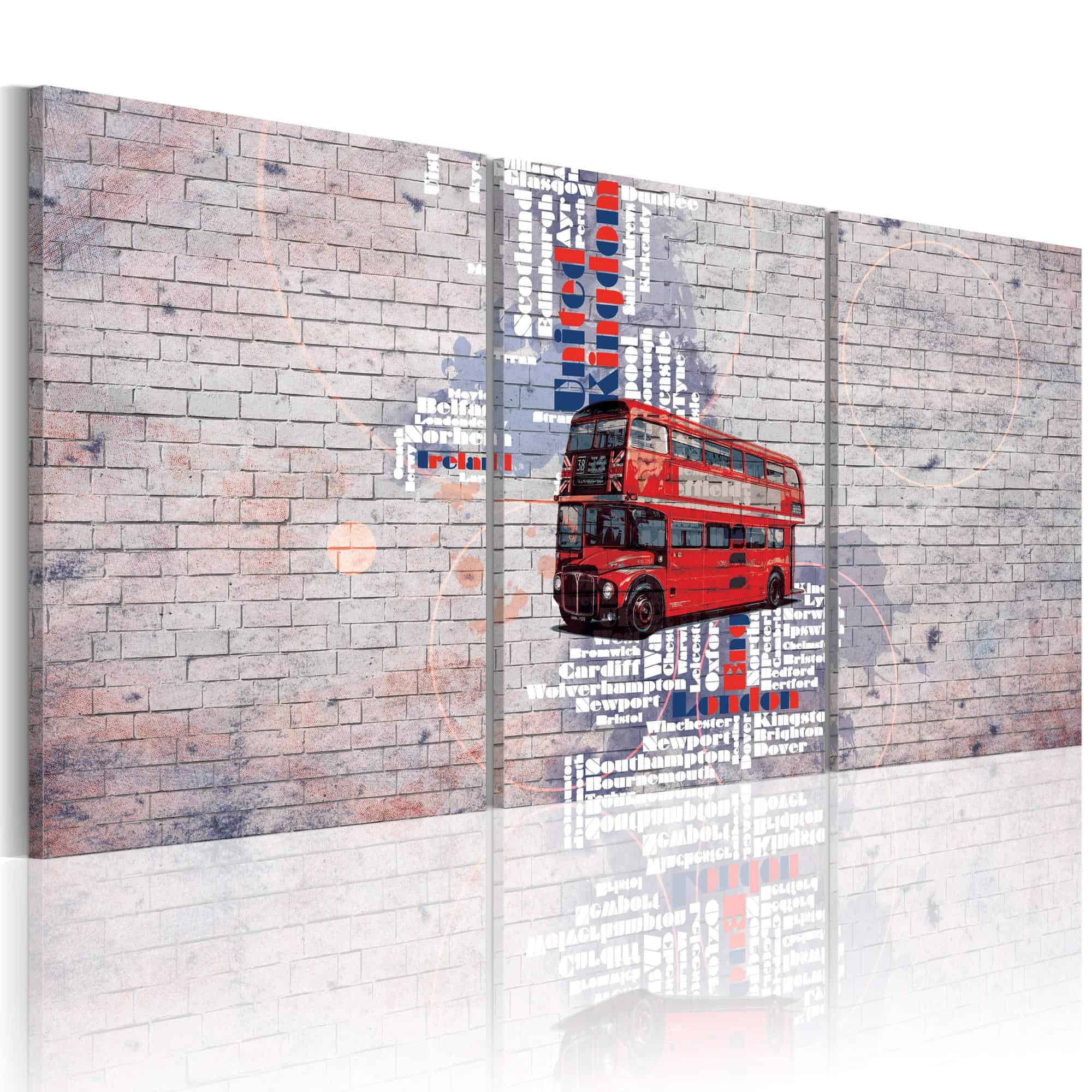 Lærredstryk map: United Kingdom