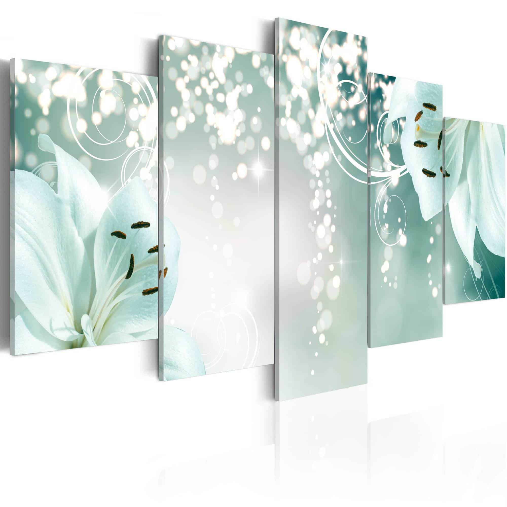 Lærredstryk Magic green composition