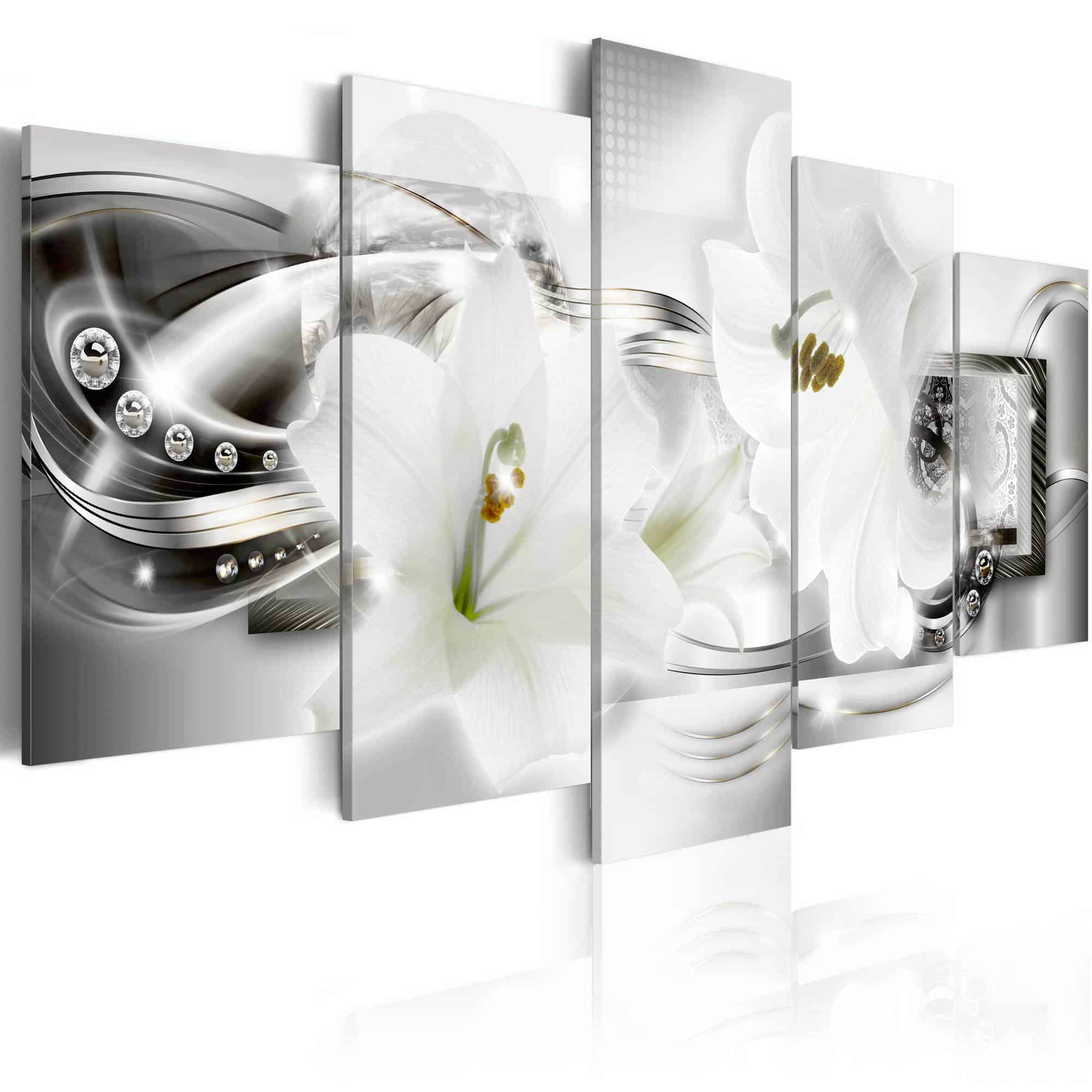 Lærredstryk Diamond sparkle of lily