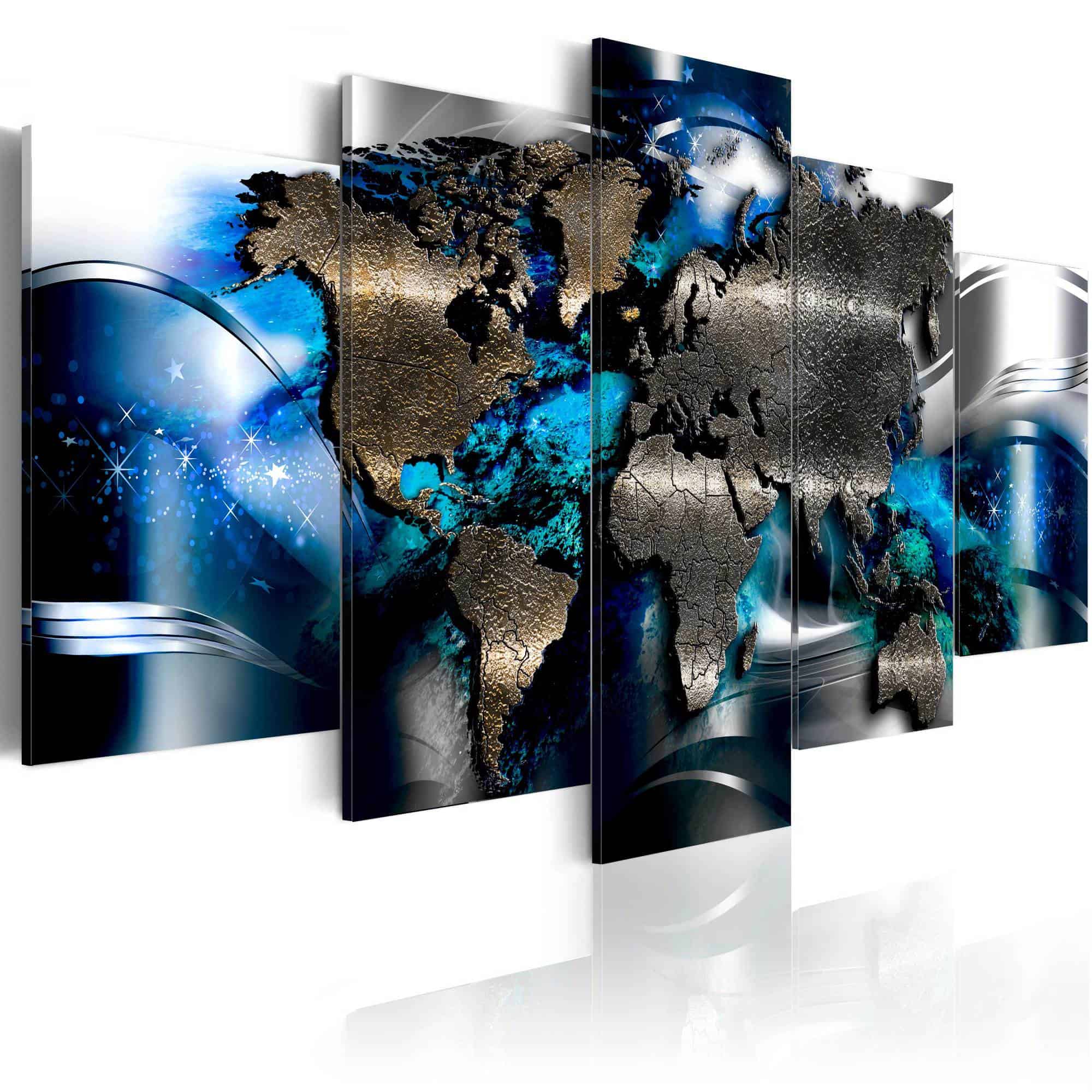 Lærredstryk With Azure Accent